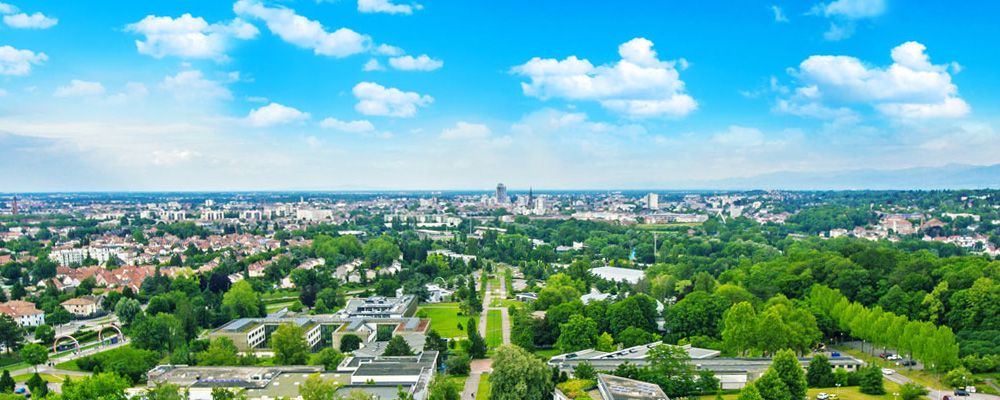 Campus de l'Université de Haute-Alsace, qui travaille sur le lien entre les croyances des ménages et l'amélioration continue pour le projet ASIMUTE